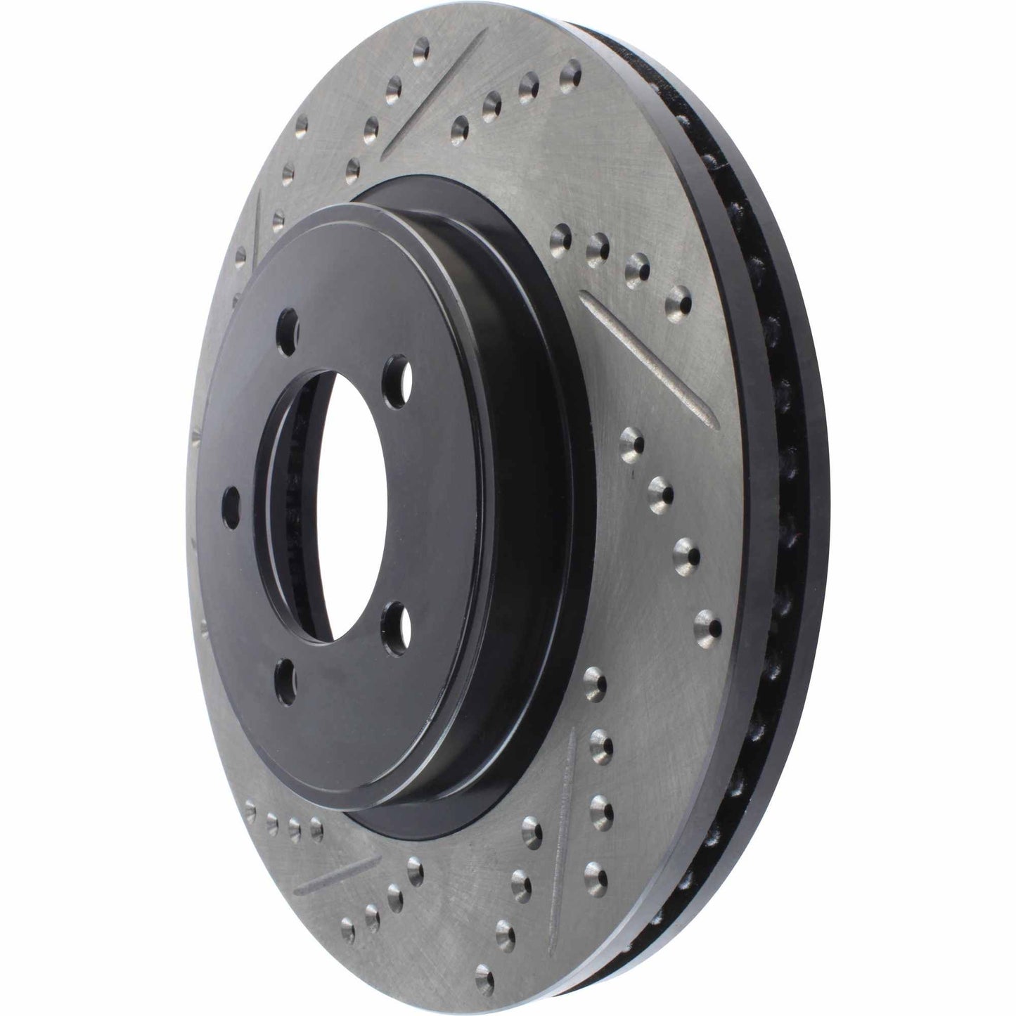 StopTech Sport Drilled/Slotted Brake Rotor; Front Right