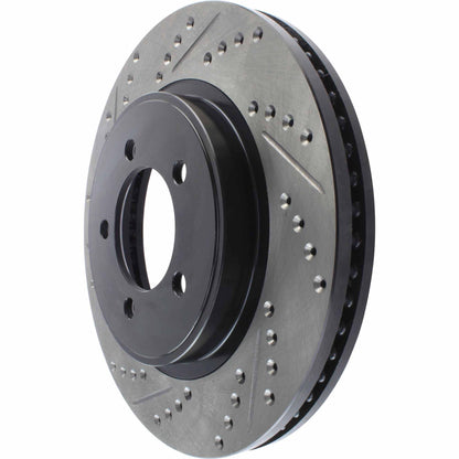 StopTech Sport Drilled/Slotted Brake Rotor; Front Right