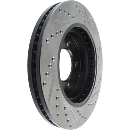 StopTech Sport Drilled/Slotted Brake Rotor; Front Right