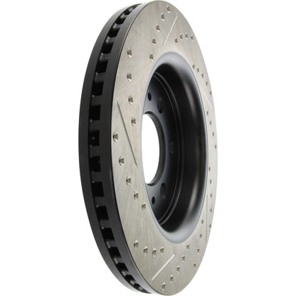StopTech 10-16 Ford F-150 Slotted & Drilled Front Left Sport Brake Cryo Rotor 127.65119CL