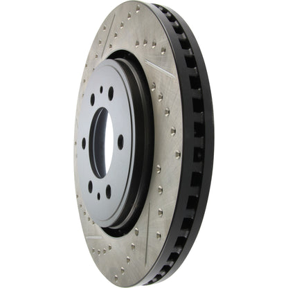 StopTech 10-16 Ford F-150 Slotted & Drilled Front Right Sport Brake Cryo Rotor 127.65119CR