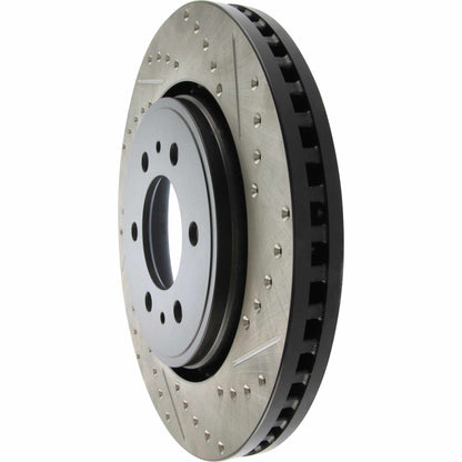 StopTech Sport Drilled/Slotted Brake Rotor; Front Left