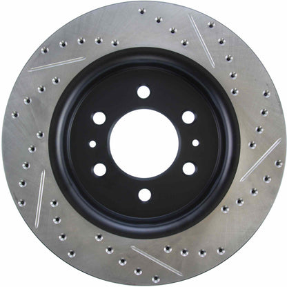 StopTech Sport Drilled/Slotted Brake Rotor; Front Right