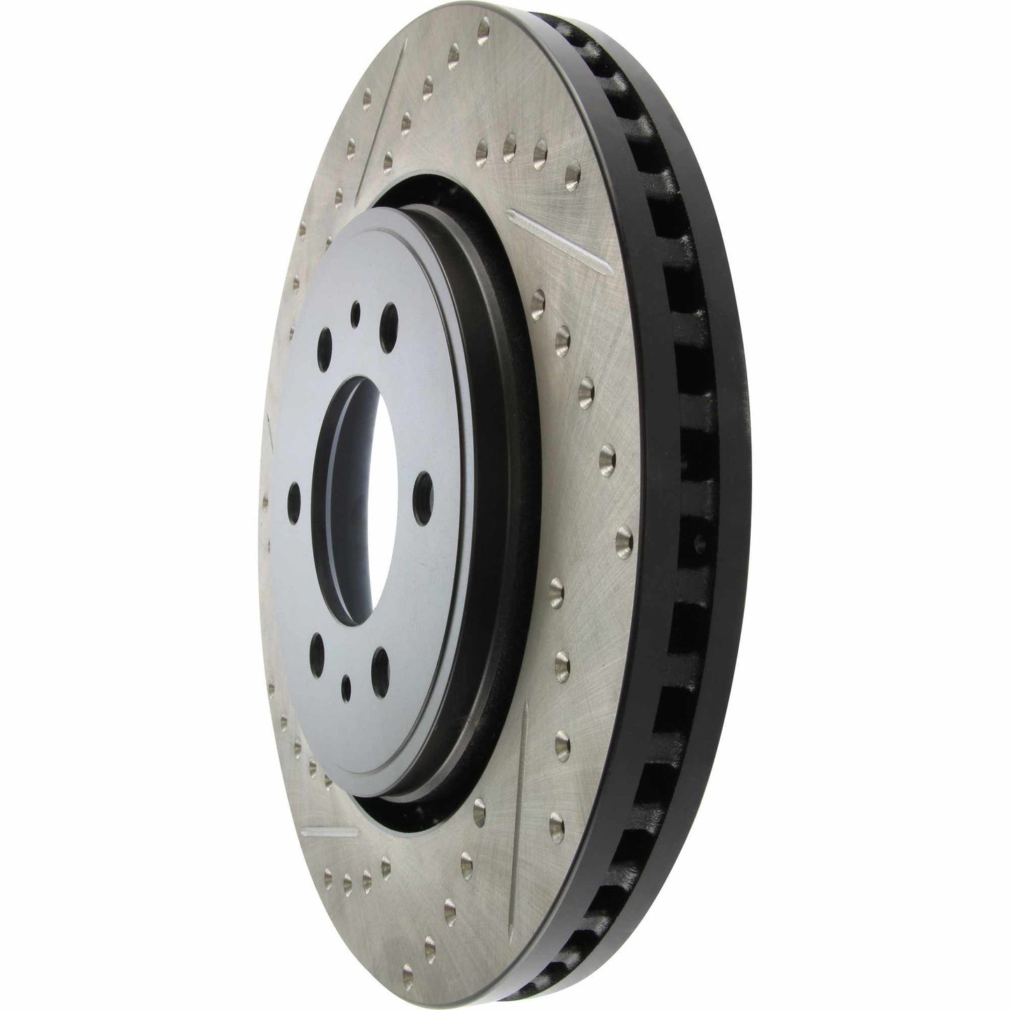 StopTech Sport Drilled/Slotted Brake Rotor; Front Right