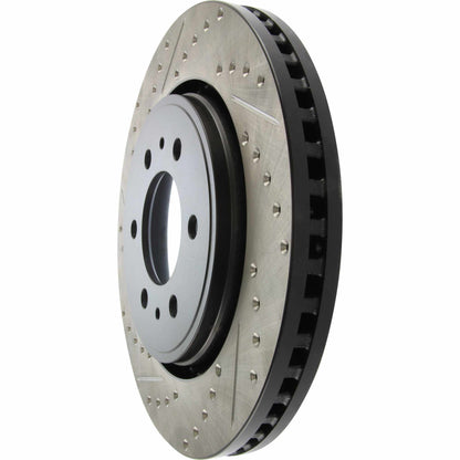 StopTech Sport Drilled/Slotted Brake Rotor; Front Right