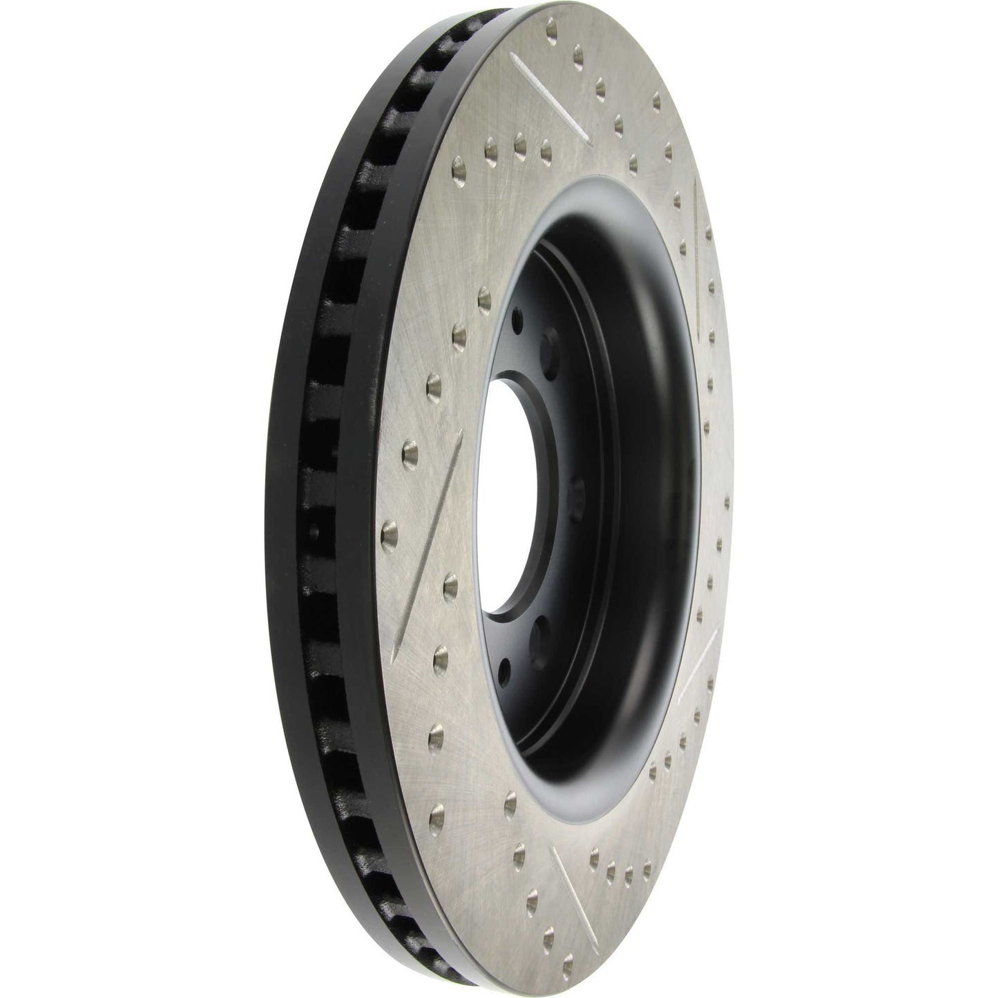 StopTech Sport Drilled/Slotted Brake Rotor; Front Right