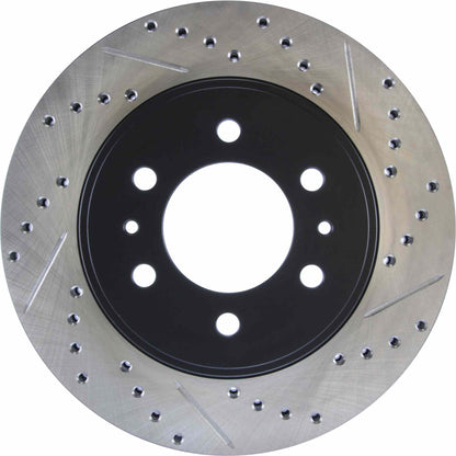StopTech Sport Drilled/Slotted Brake Rotor; Front Left