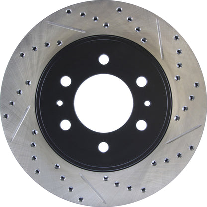 StopTech Sport Drilled/Slotted Brake Rotor; Front Left
