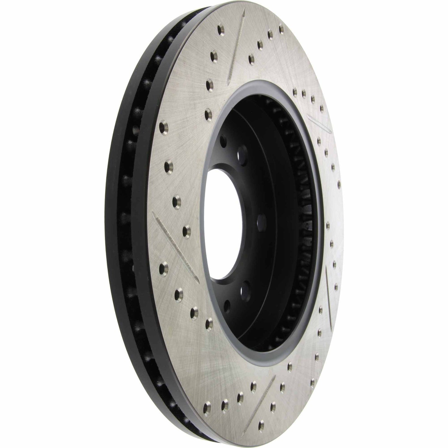 StopTech Sport Drilled/Slotted Brake Rotor; Front Left