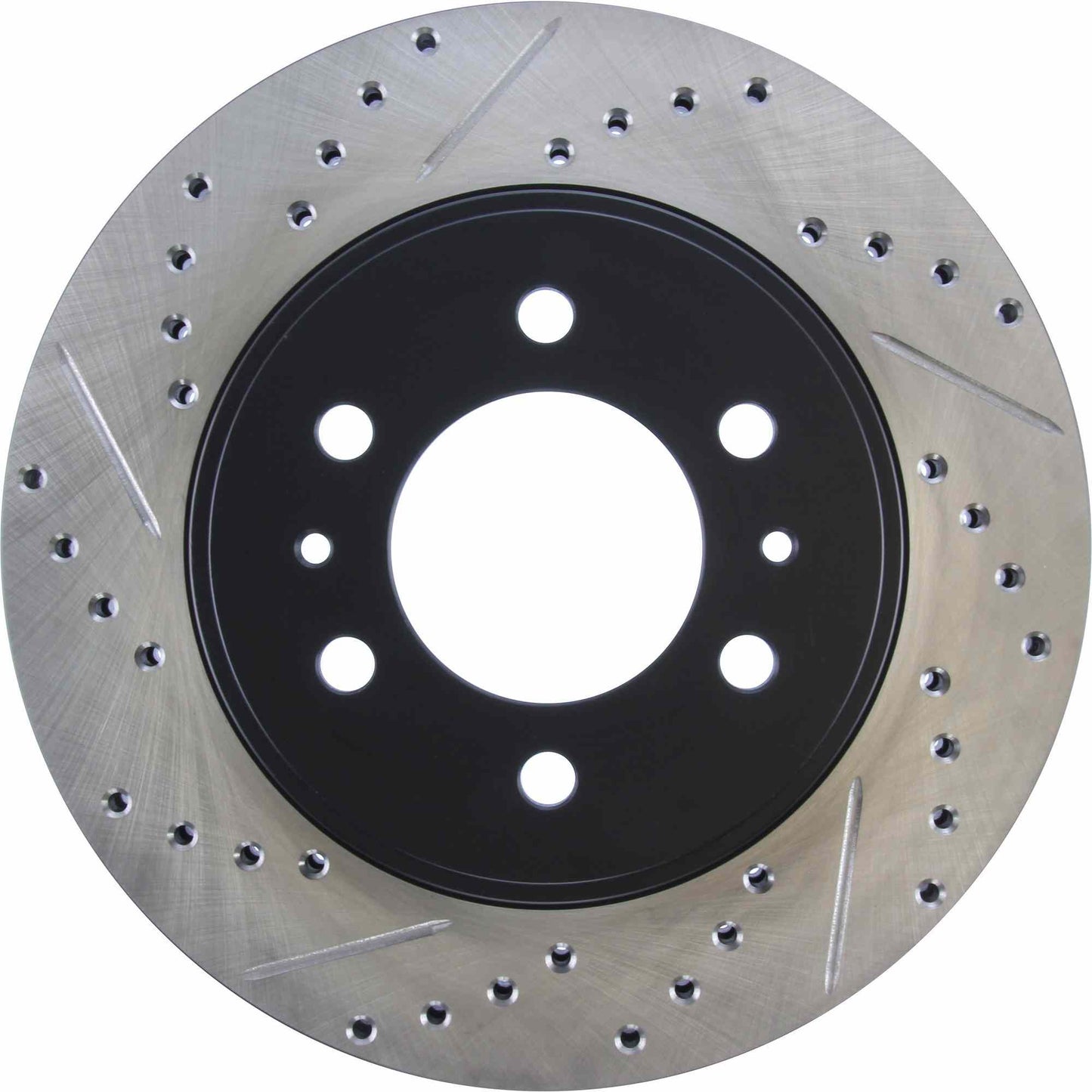 StopTech Sport Drilled/Slotted Brake Rotor; Front Right