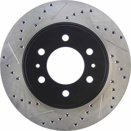 StopTech Sport Drilled/Slotted Brake Rotor; Front Right
