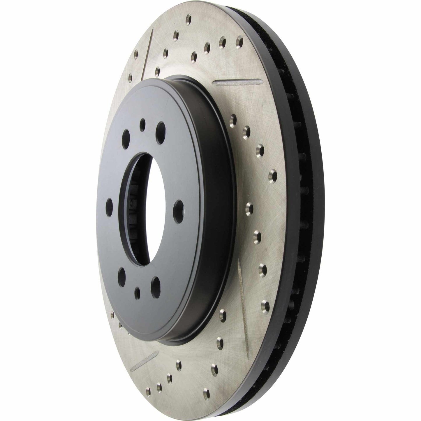 StopTech Sport Drilled/Slotted Brake Rotor; Front Right