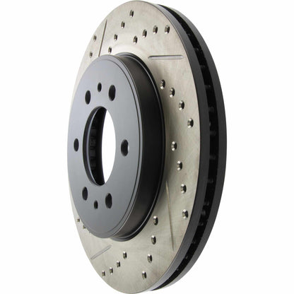StopTech Sport Drilled/Slotted Brake Rotor; Front Right