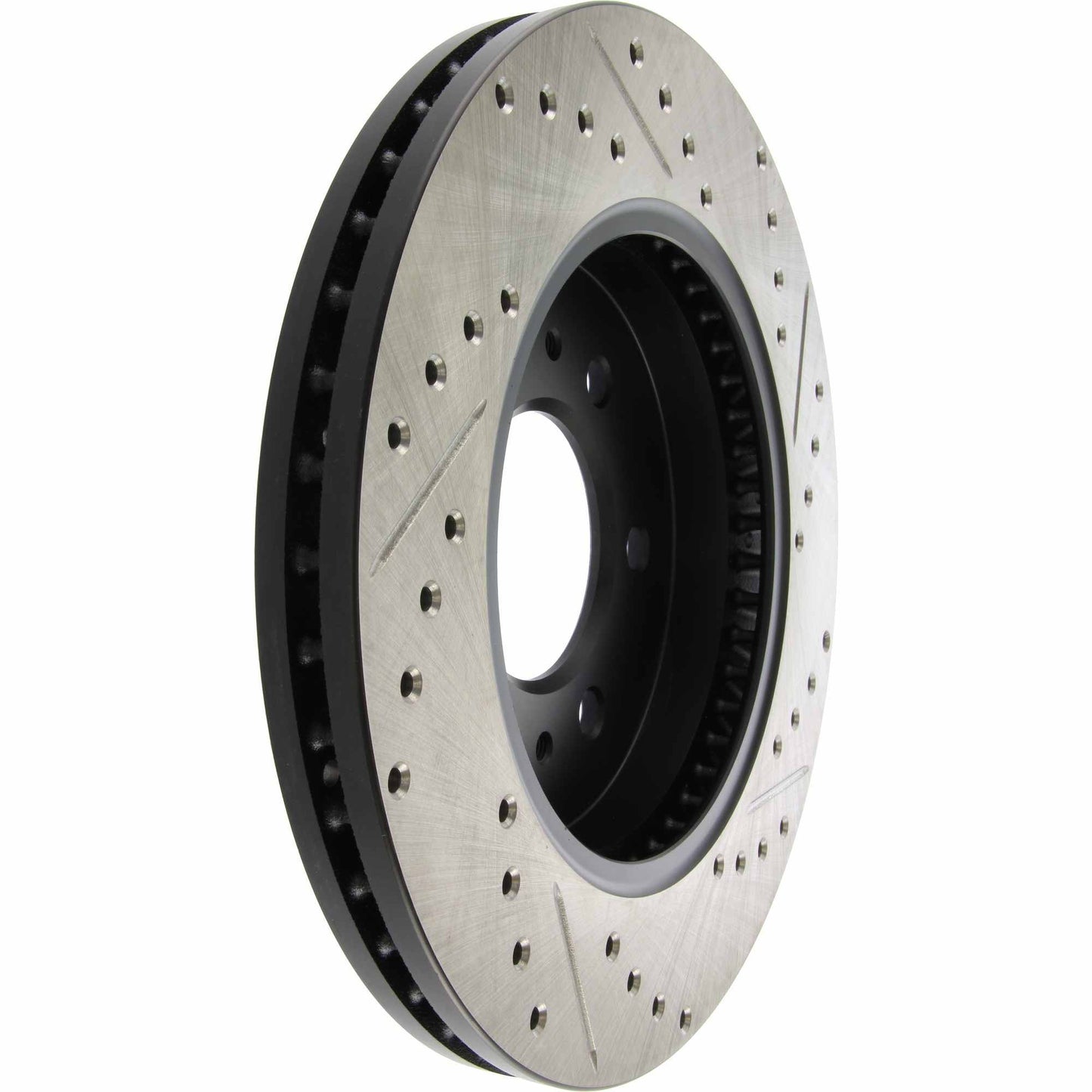 StopTech Sport Drilled/Slotted Brake Rotor; Front Right