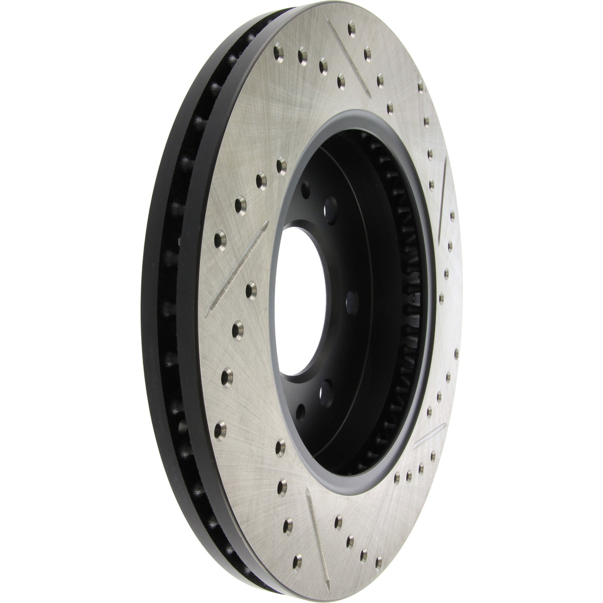 StopTech Sport Drilled/Slotted Brake Rotor; Front Right