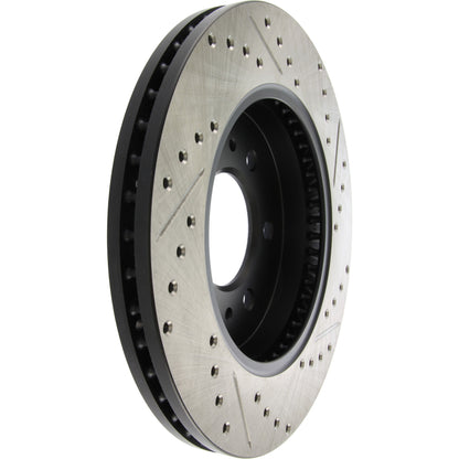 StopTech Sport Drilled/Slotted Brake Rotor; Front Right