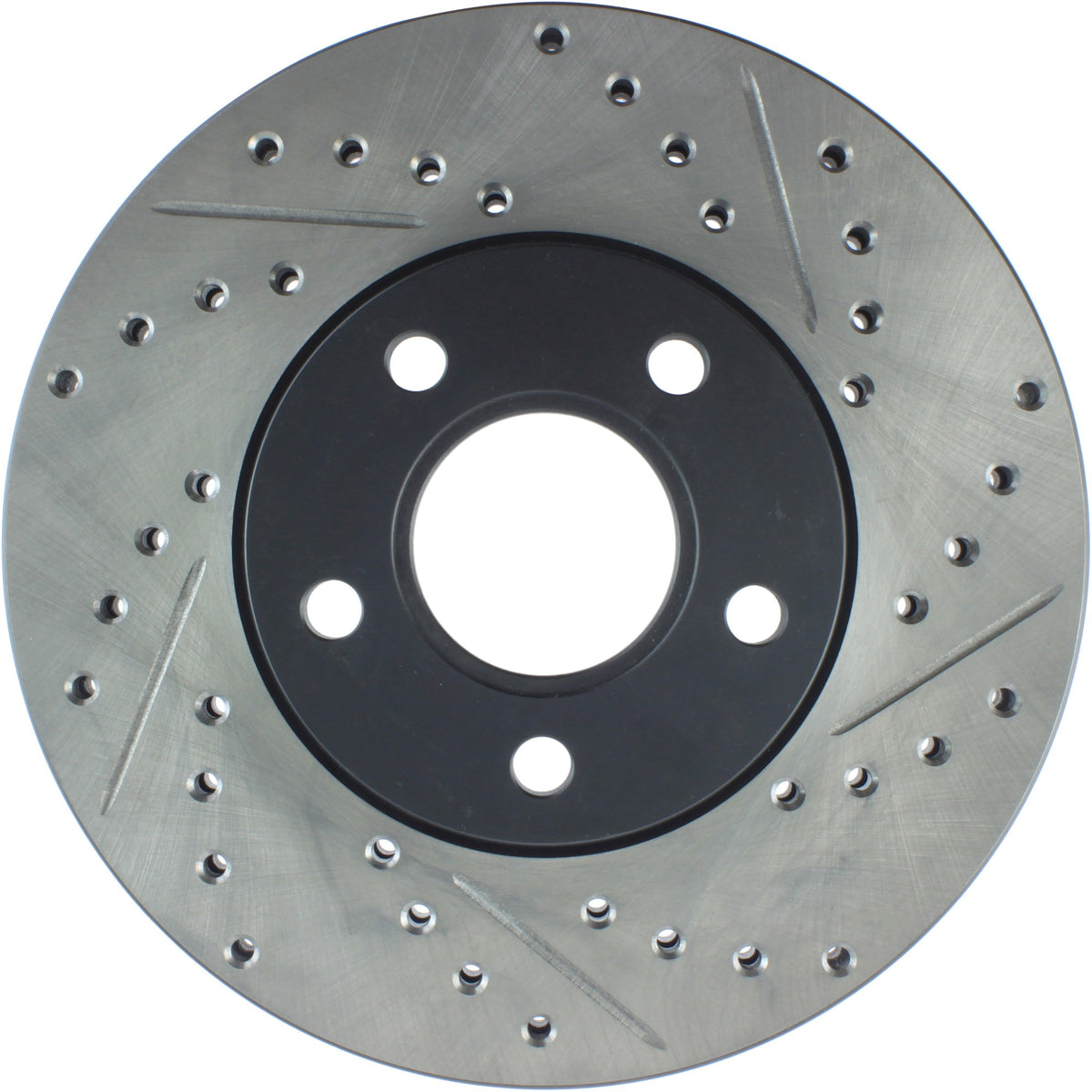 StopTech Sport Drilled/Slotted Brake Rotor; Front Left