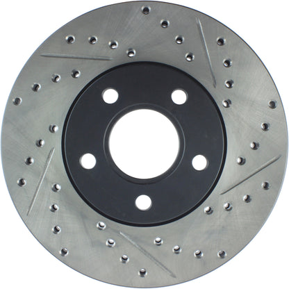 StopTech Sport Drilled/Slotted Brake Rotor; Front Left