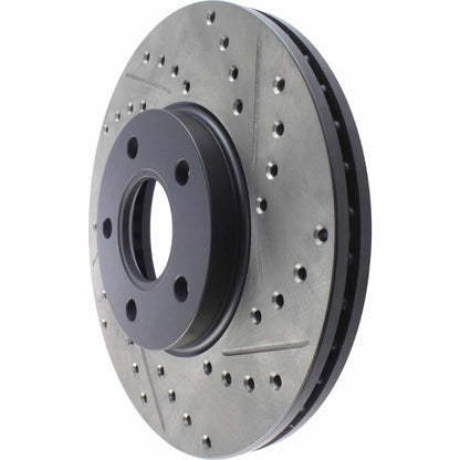 StopTech Sport Drilled/Slotted Brake Rotor; Front Left