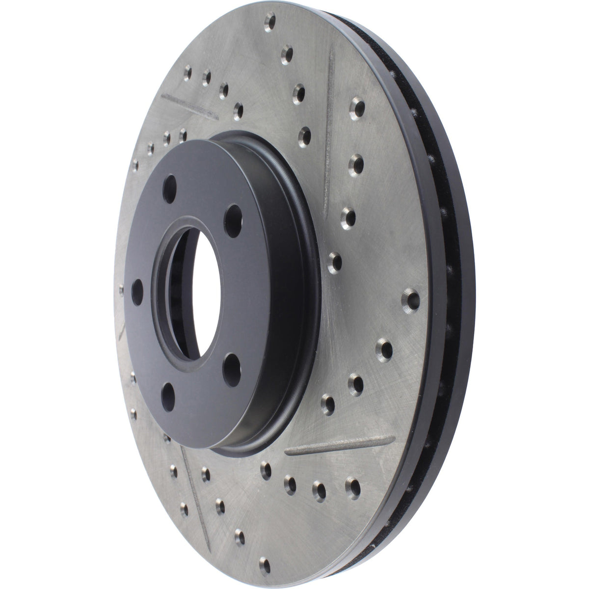 StopTech Sport Drilled/Slotted Brake Rotor; Front Left