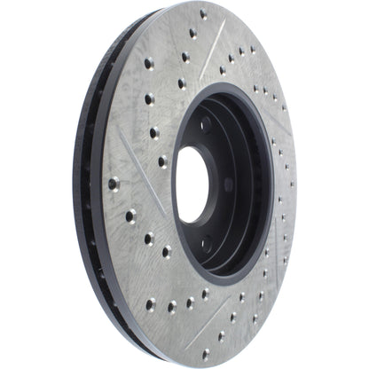 StopTech Sport Drilled/Slotted Brake Rotor; Front Left