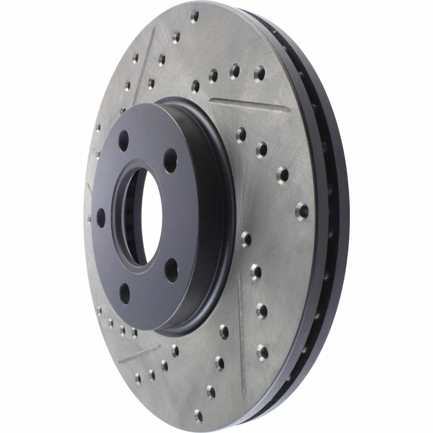 StopTech Sport Drilled/Slotted Brake Rotor; Front Right