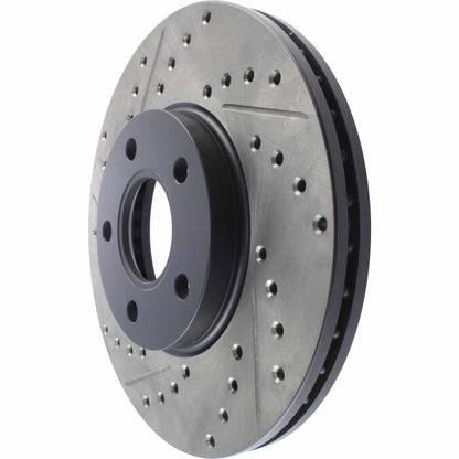 StopTech Sport Drilled/Slotted Brake Rotor; Front Right