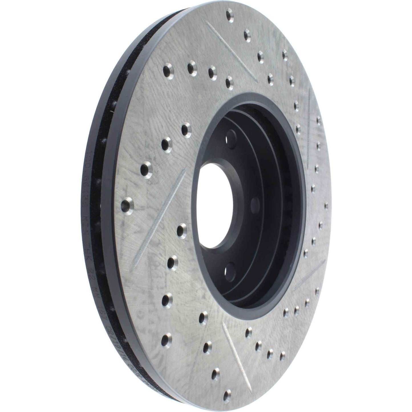 StopTech Sport Drilled/Slotted Brake Rotor; Front Right