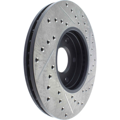 StopTech Sport Drilled/Slotted Brake Rotor; Front Right
