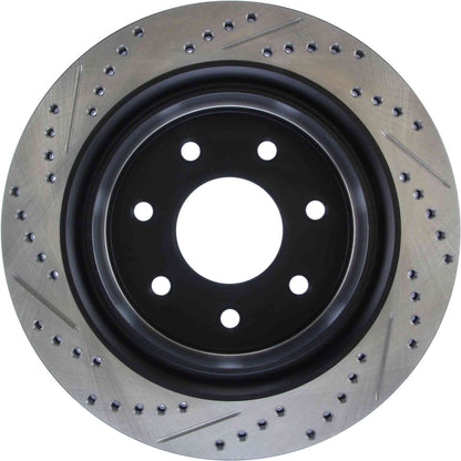 StopTech Sport Drilled/Slotted Brake Rotor; Rear Left