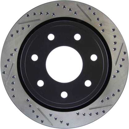StopTech Sport Drilled/Slotted Brake Rotor; Rear Left