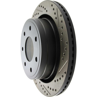 StopTech Sport Drilled/Slotted Brake Rotor; Rear Left