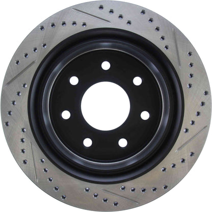 StopTech Sport Drilled/Slotted Brake Rotor; Rear Right