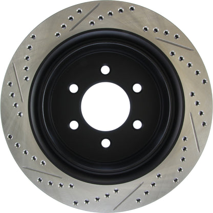 StopTech Sport Drilled/Slotted Brake Rotor; Rear Left