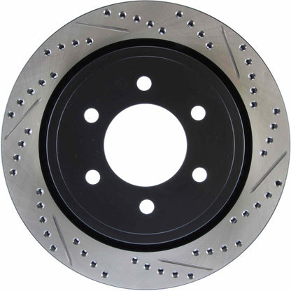 StopTech Sport Drilled/Slotted Brake Rotor; Rear Left