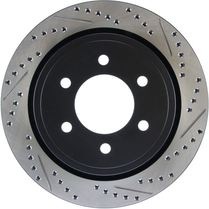 StopTech Sport Drilled/Slotted Brake Rotor; Rear Left