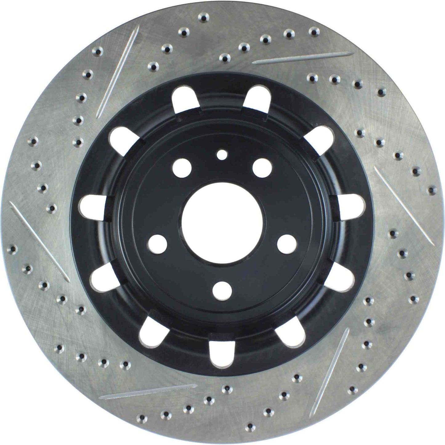 StopTech Sport Drilled/Slotted Brake Rotor; Front Left