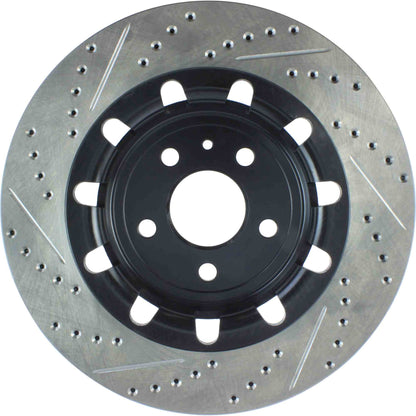 StopTech Sport Drilled/Slotted Brake Rotor; Front Left