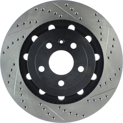StopTech Sport Drilled/Slotted Brake Rotor; Front Left