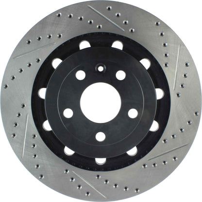 StopTech Sport Drilled/Slotted Brake Rotor; Front Left