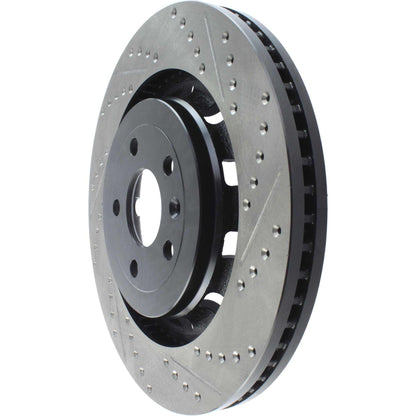 StopTech Sport Drilled/Slotted Brake Rotor; Front Left