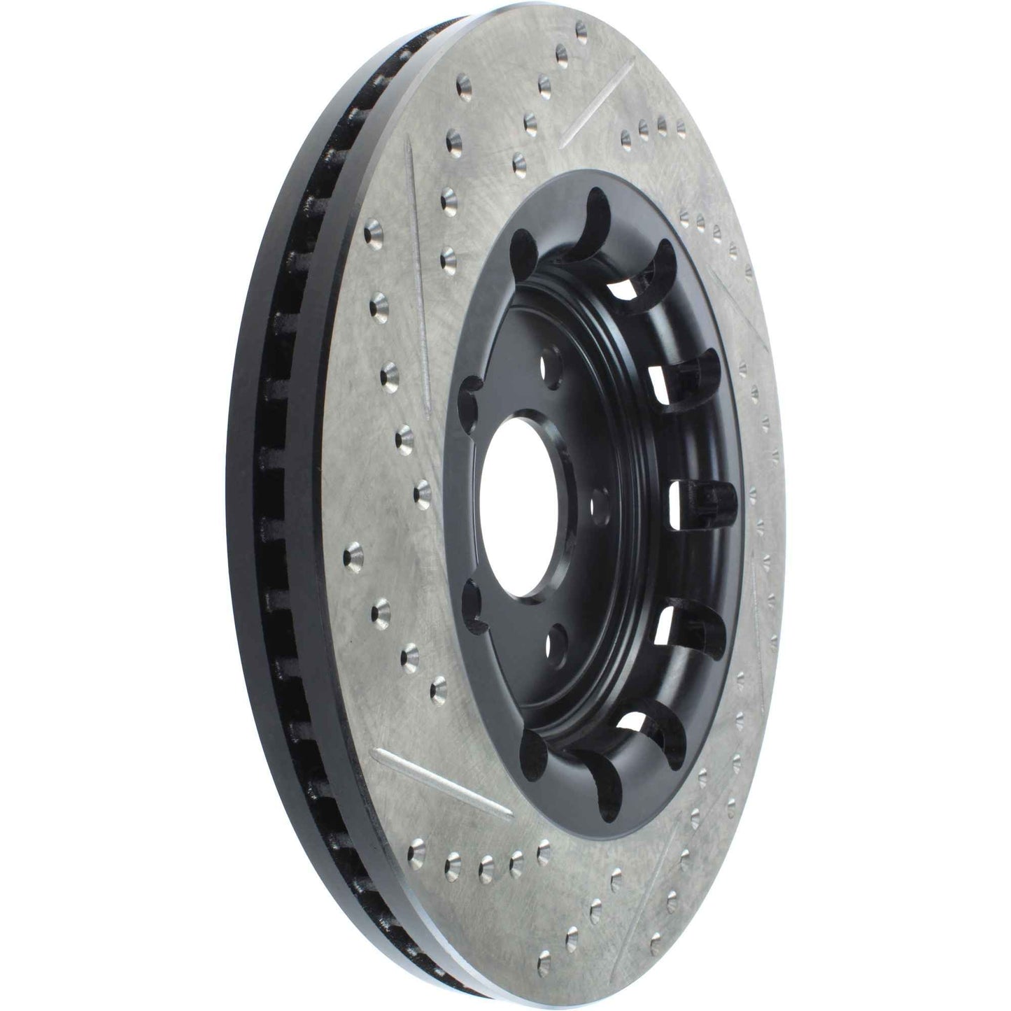 StopTech Sport Drilled/Slotted Brake Rotor; Front Left