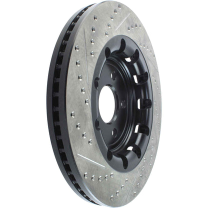 StopTech Sport Drilled/Slotted Brake Rotor; Front Left