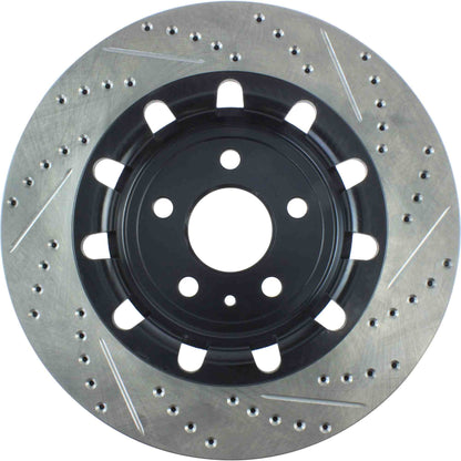 StopTech Sport Drilled/Slotted Brake Rotor; Front Right