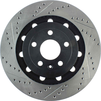 StopTech Sport Drilled/Slotted Brake Rotor; Front Right