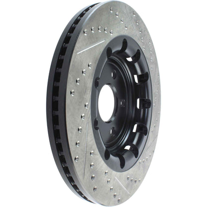 StopTech Sport Drilled/Slotted Brake Rotor; Front Right