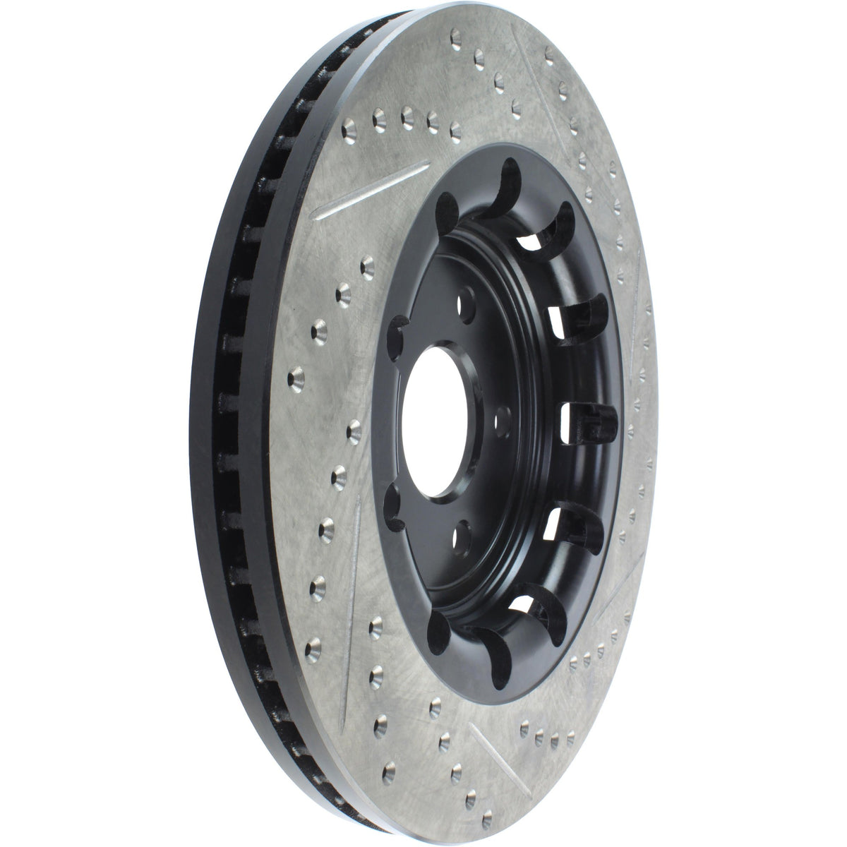 StopTech Sport Drilled/Slotted Brake Rotor; Front Right