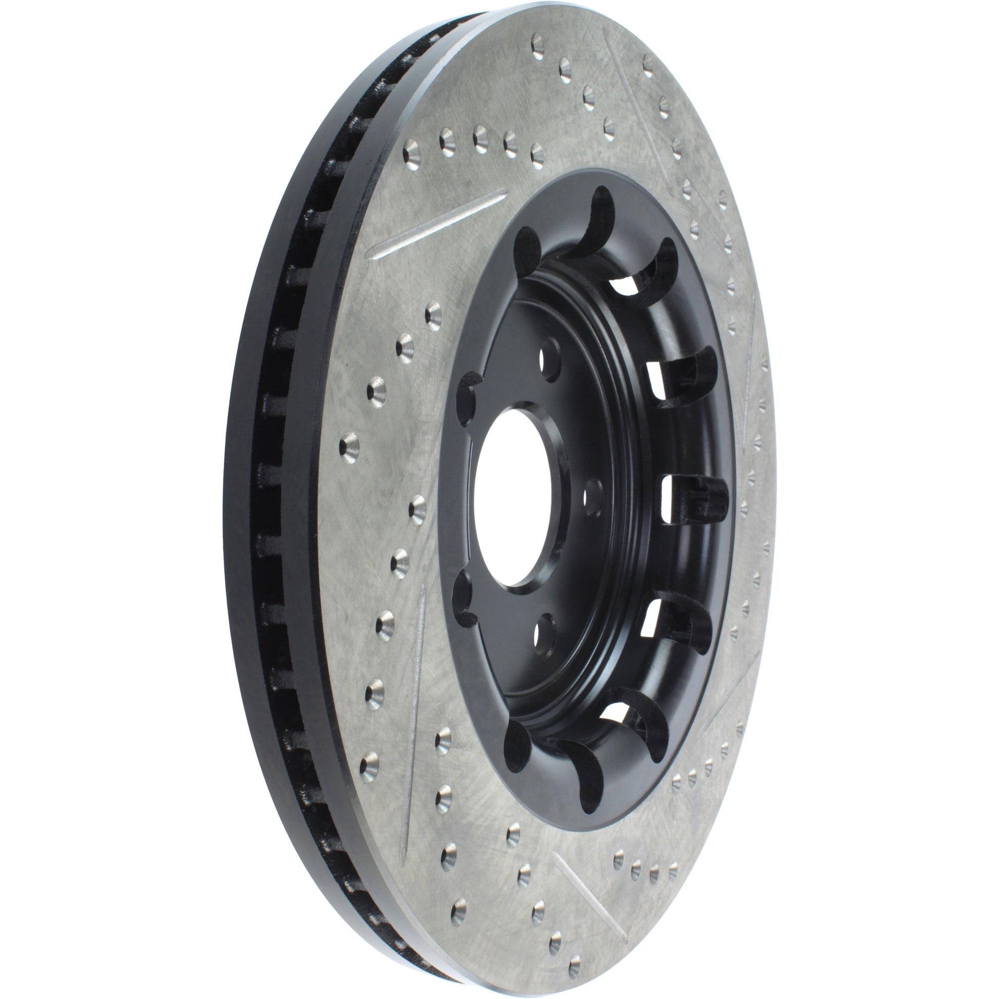 StopTech Sport Drilled/Slotted Brake Rotor; Front Right