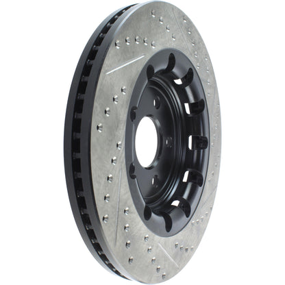 StopTech Sport Drilled/Slotted Brake Rotor; Front Right
