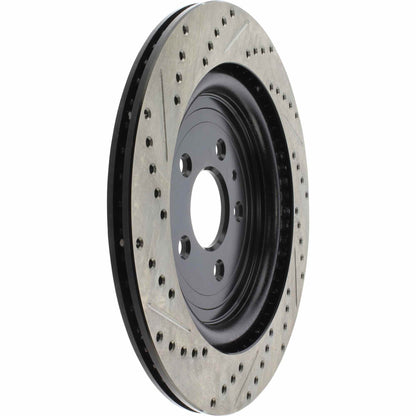 StopTech Sport Drilled/Slotted Brake Rotor; Rear Left